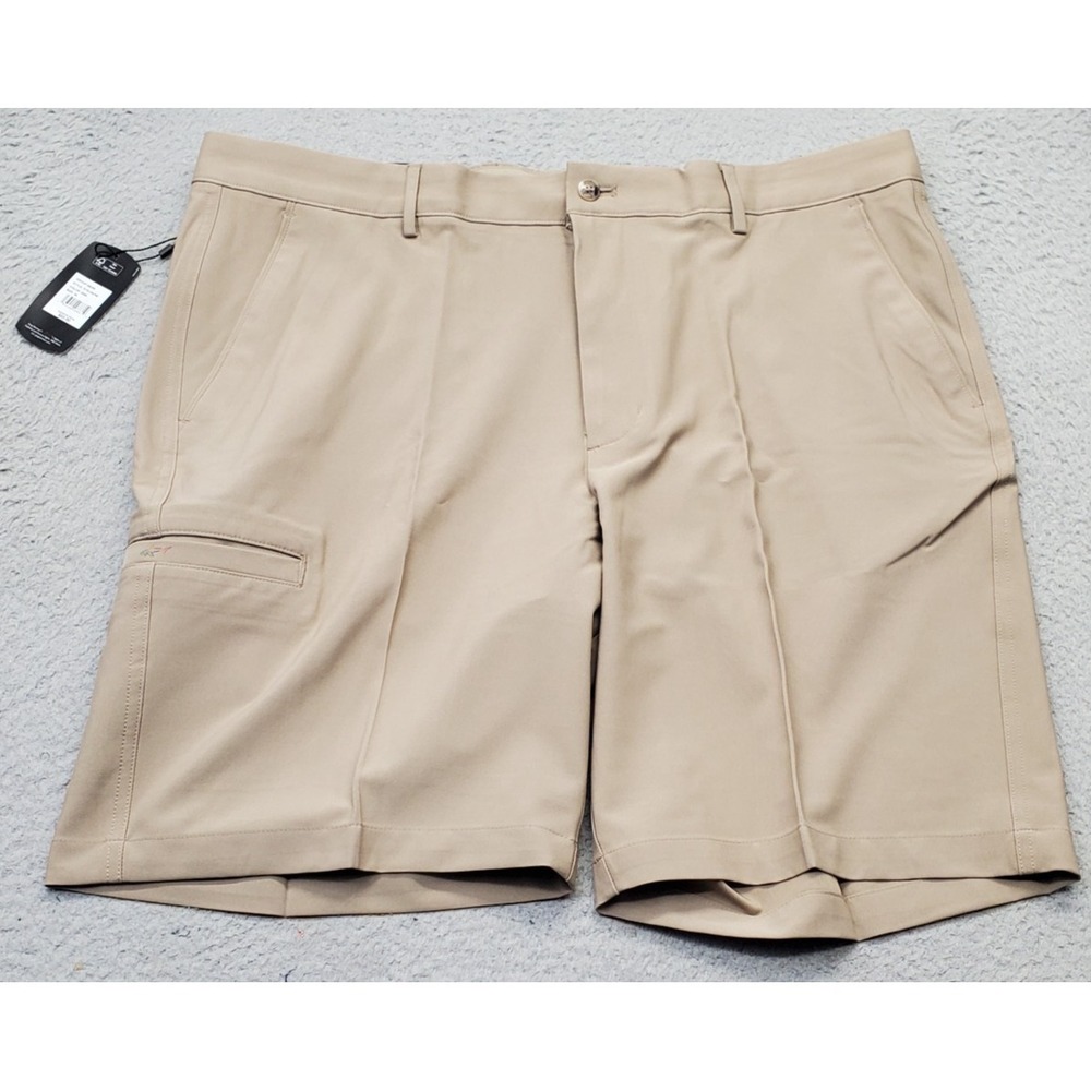 Greg Norman Shorts Mens‎ 38 Tan Golf Performance 4 Way Comfort Stretch Low Waist